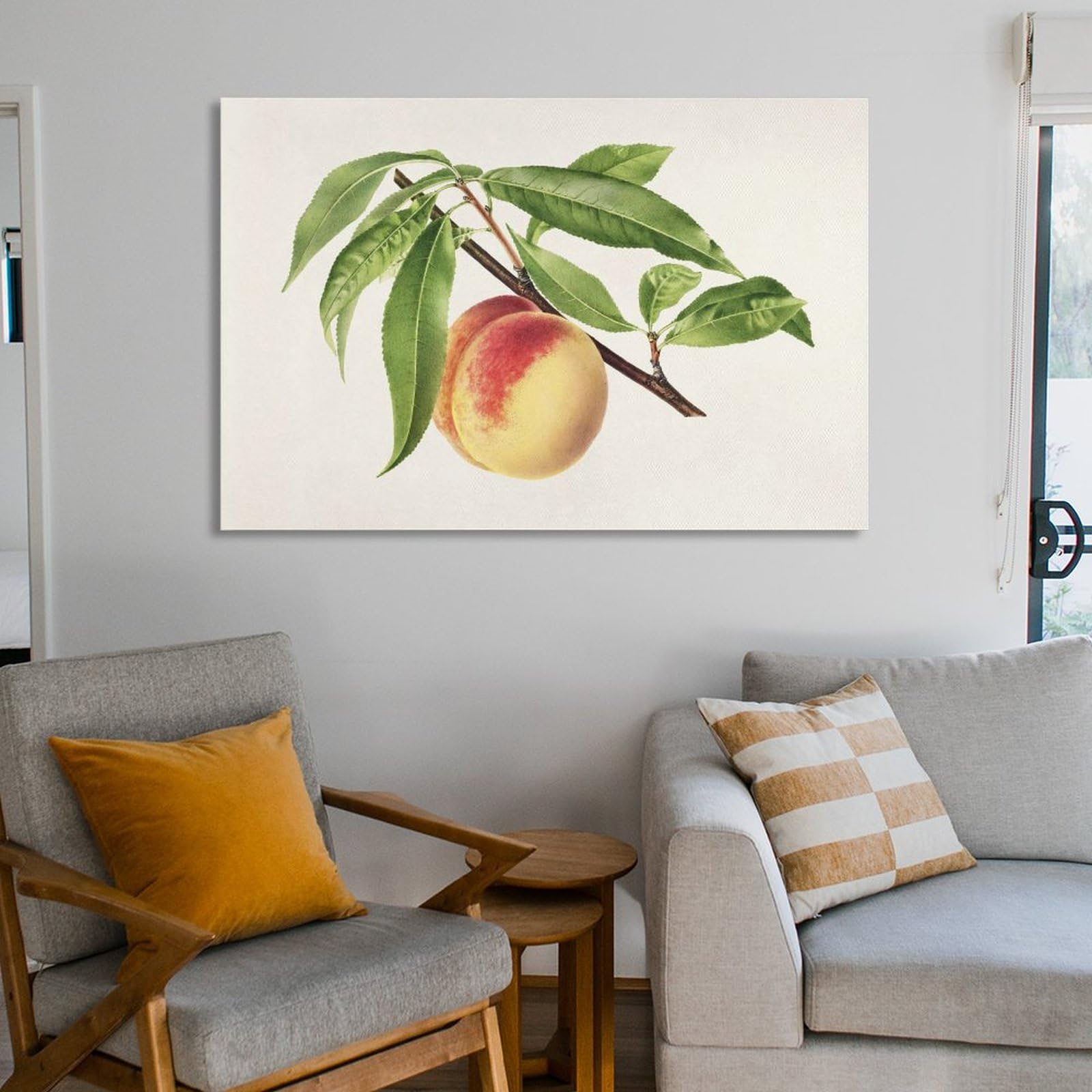 植物イラスト ヴィンテージ インテリアアート 額縁付き 壁掛け